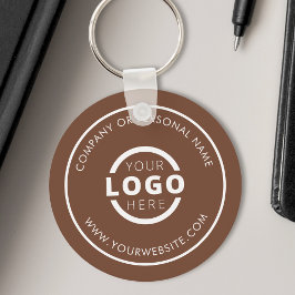 Anpassningsbar Brown Promotional Business Logotyp  Nyckelring