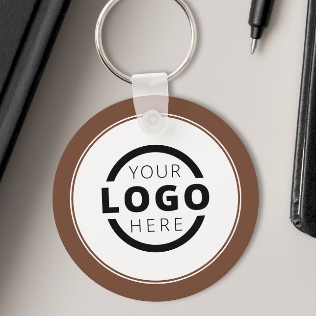 Anpassningsbar Brown Promotional Business Logotyp  Nyckelring (Skapare uppladdad)