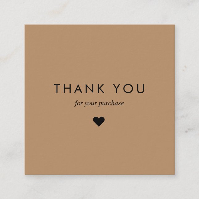 Anpassningsbar Brown Typography Business QR Code T Rabattkort (Framsida)