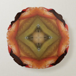 Anpassningsbar Brun Designad runda fyllning Rund Kudde