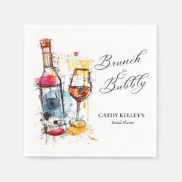 Anpassningsbar Brunch och Möhippan BubLY Champagne Pappersservett