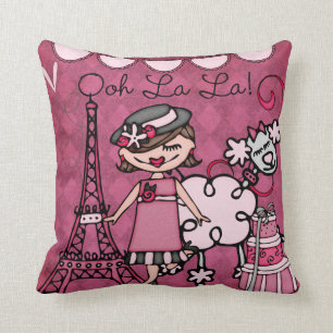 Anpassningsbar Brunette Paris Diva Pillow Kudde