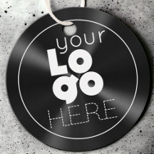 Anpassningsbar Brushed Black Metall Business Logot