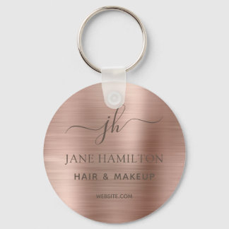 Anpassningsbar Brushed Metall Promotional Business Nyckelring