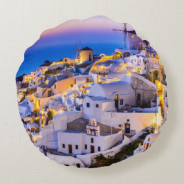 Anpassningsbar Brushed Polyester Round Dekorativ k Rund Kudde