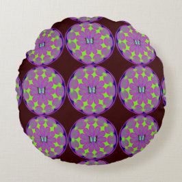 Anpassningsbar Brushed Polyester Round Dekorativ k Rund Kudde