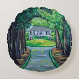 Anpassningsbar Brushed Polyester Round Dekorativ k Rund Kudde