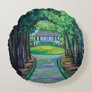 Anpassningsbar Brushed Polyester Round Dekorativ k Rund Kudde