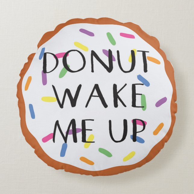 Anpassningsbar Brushed Polyester Round Dekorativ k Rund Kudde (Framsidan)