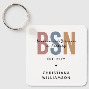 Anpassningsbar BSN Bachelor of Science in Nursing Nyckelring
