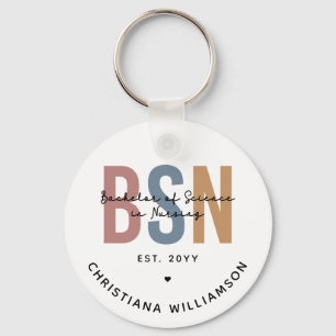 Anpassningsbar BSN Bachelor of Science in Nursing Nyckelring