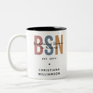 Anpassningsbar BSN Bachelor of Science in Nursing Två-Tonad Mugg
