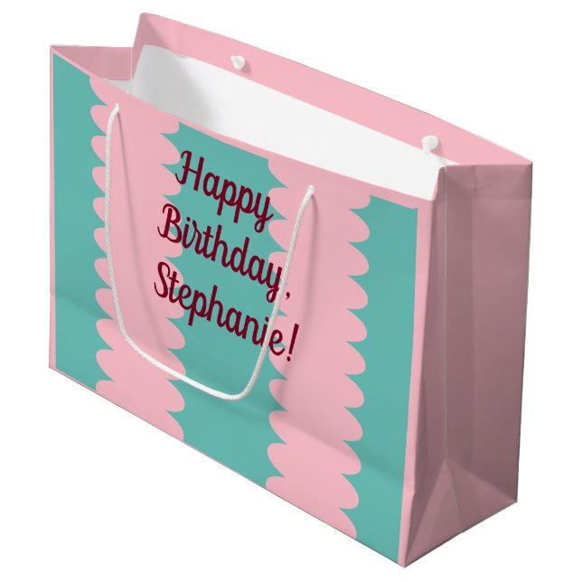 Anpassningsbar, bubbelgum rosa, teal, söt (Framsidan Vinklad)