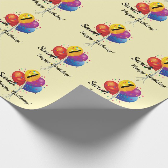 ANPASSNINGSBAR Bubblor för Pappra NAMN-ÅRET Presentpapper (Hörn)