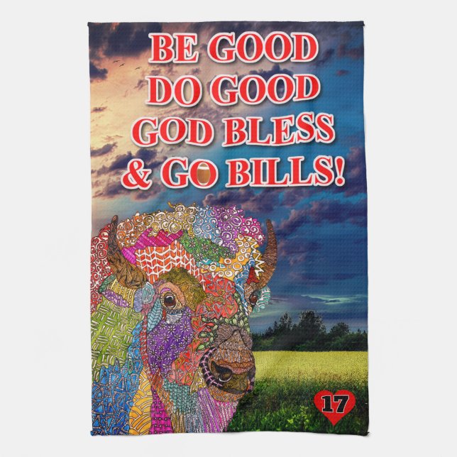 Anpassningsbar Buffalo American Bison Kitchen Towe Kökshandduk (Vertikal)