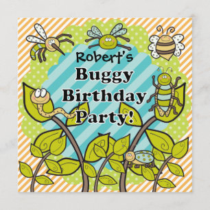 Anpassningsbar Buggy Födelsedagsfest Birthday-inbj Inbjudningar