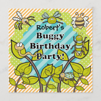 Anpassningsbar Buggy Födelsedagsfest Birthday-inbj Inbjudningar