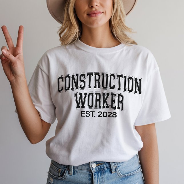 Anpassningsbar Builder-skift, bygggåva för manar T Shirt (construction worker shirt, construction worker sweatshirt, personalized construction gift,)