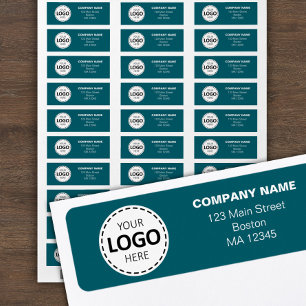 Anpassningsbar Buisness Logotyp & Returadress Mörk Etikett
