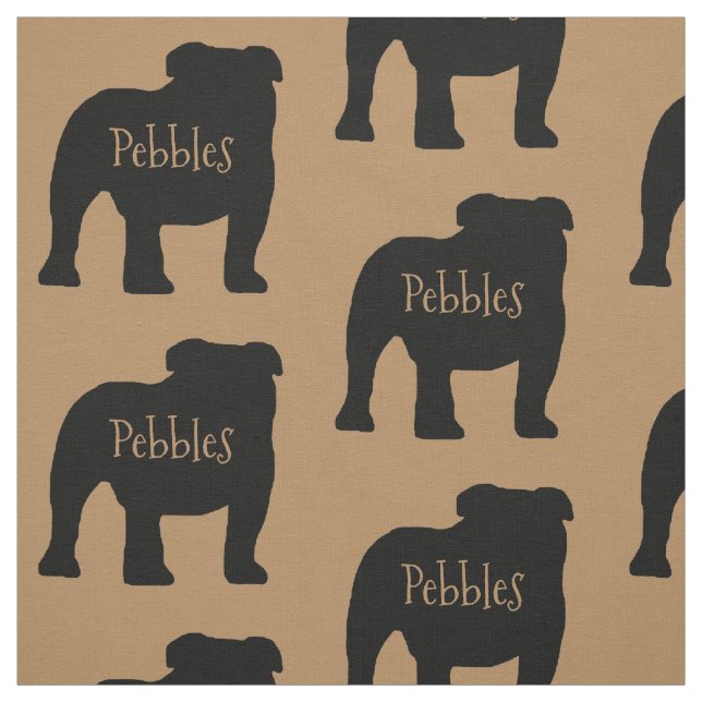 Anpassningsbar Bulldog Hund Fabric Tyg (Provkarta)