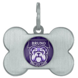 Anpassningsbar Bulldog  ID-bricka Husdjur