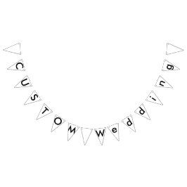 Anpassningsbar Bunting Banner - klassisk triangel Vimplar