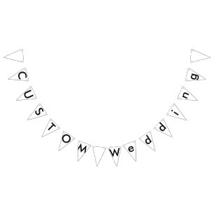 Anpassningsbar Bunting Banner - klassisk triangel Vimplar