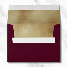Anpassningsbar Burgundy Faux Guld Foil Formal 5x7-