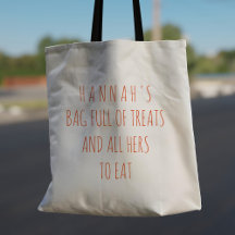 Anpassningsbar Bus eller godis Halloween Tote Bag