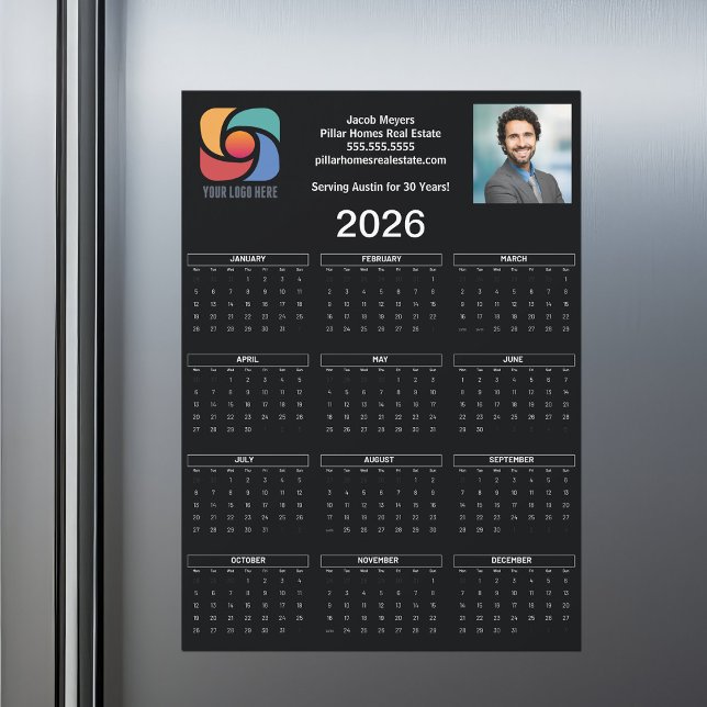 Anpassningsbar Business 2026 Calendar Company Logo (Skapare uppladdad)
