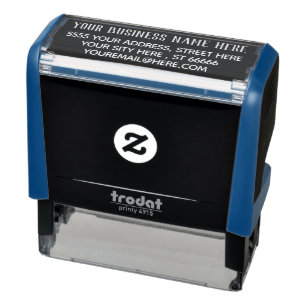 Anpassningsbar Business Adress Ditt företag Frimär Självfärgande Stämpel