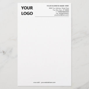 Anpassningsbar Business and Text Your Company Stat Brevpapper