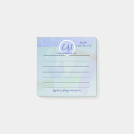 Anpassningsbar Business Blue Watercolor Post-it No