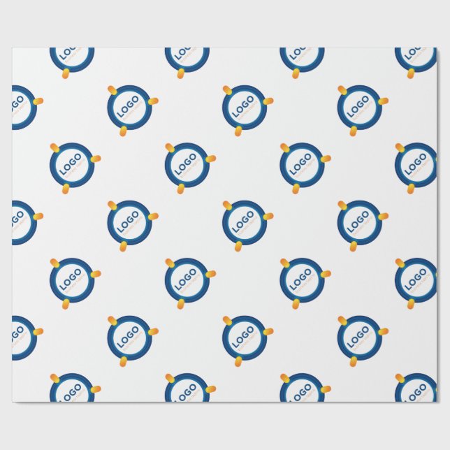 Anpassningsbar Business Company Branded Logotyp Pa Presentpapper (Platt)