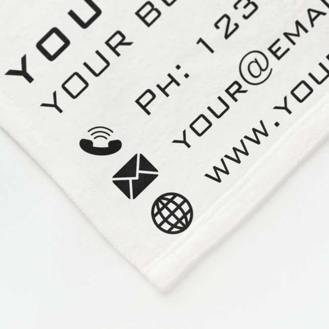 Anpassningsbar Business Company Fleece Blanket Cor (Hörn)