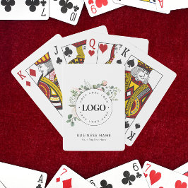Anpassningsbar Business Company Logotyp Blommigt G Casinokort