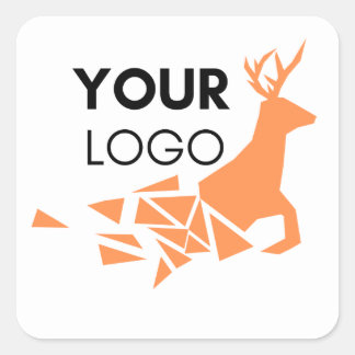 Anpassningsbar Business Company Logotyp Branded Pr Fyrkantigt Klistermärke