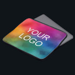 Anpassningsbar Business Company Logotyp hit Modern Laptop Fodral<br><div class="desc">Anpassningsbar Ladda upp Logotypen för ditt företag här Modern Elegant Black and White Template Electronics Bag/Tablet & Laptop Casess/Neoprene Laptop sleeve 13 tum.</div>