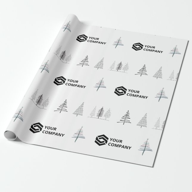 Anpassningsbar Business Company Logotyp julklapp Presentpapper (Utrullad)