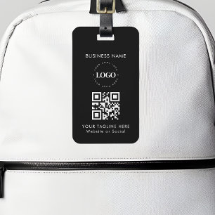 Anpassningsbar Business Company Logotyp QR Code & Bagagebricka
