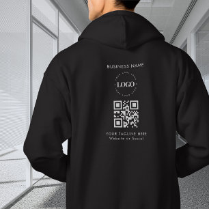 Anpassningsbar Business Company Logotyp QR Code &  Hoodie