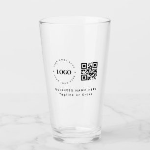 Anpassningsbar Business Company Logotyp QR Code Mi Glaskopp