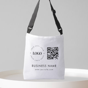 Anpassningsbar Business Company Logotyp QR-kodsökn Axelväska