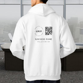 Anpassningsbar Business Company Logotyp QR-kodsökn Hoodie