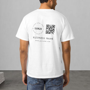 Anpassningsbar Business Company Logotyp QR-kodsökn T Shirt