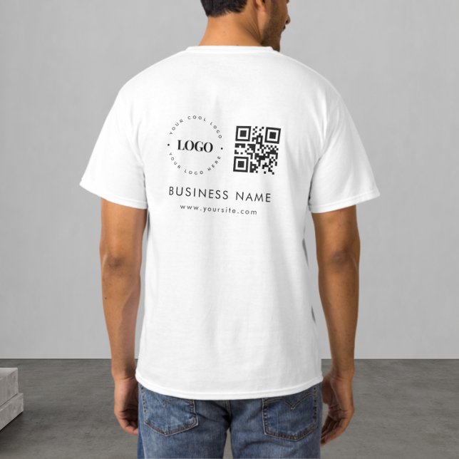 Anpassningsbar Business Company Logotyp QR-kodsökn T Shirt (Skapare uppladdad)