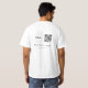 Anpassningsbar Business Company Logotyp QR-kodsökn T Shirt (Hel baksida)