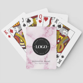 Anpassningsbar Business Company Logotyp Rosa Glitt Casinokort