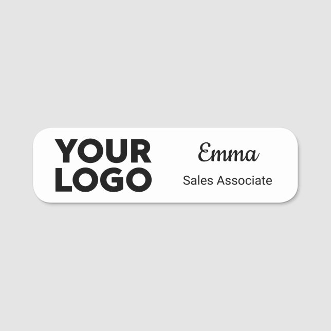 Anpassningsbar Business Company Logotyp Skript Nam Namnbricka (Framsida)