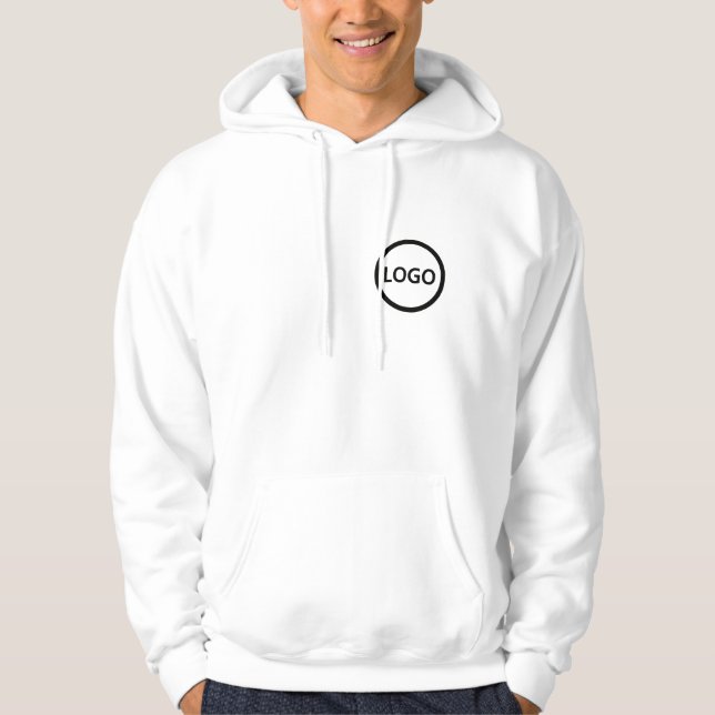 Anpassningsbar Business Company Logotyp Text Simpl Hoodie (Framsida)
